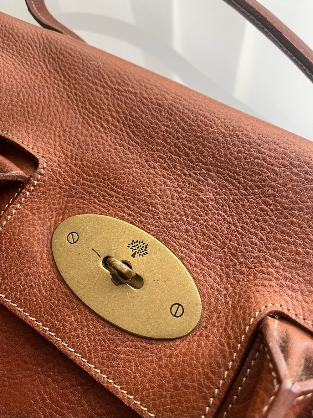 MULBERRY OAK BROWN PEBBLED LEATHER BAYSWATER - Picture 16 of 16